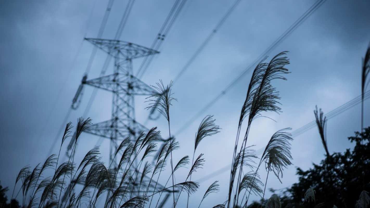 Открытка линия электропередач высокое напряжение ЛЭП  ЛЭП электричество  С днем энергетика 